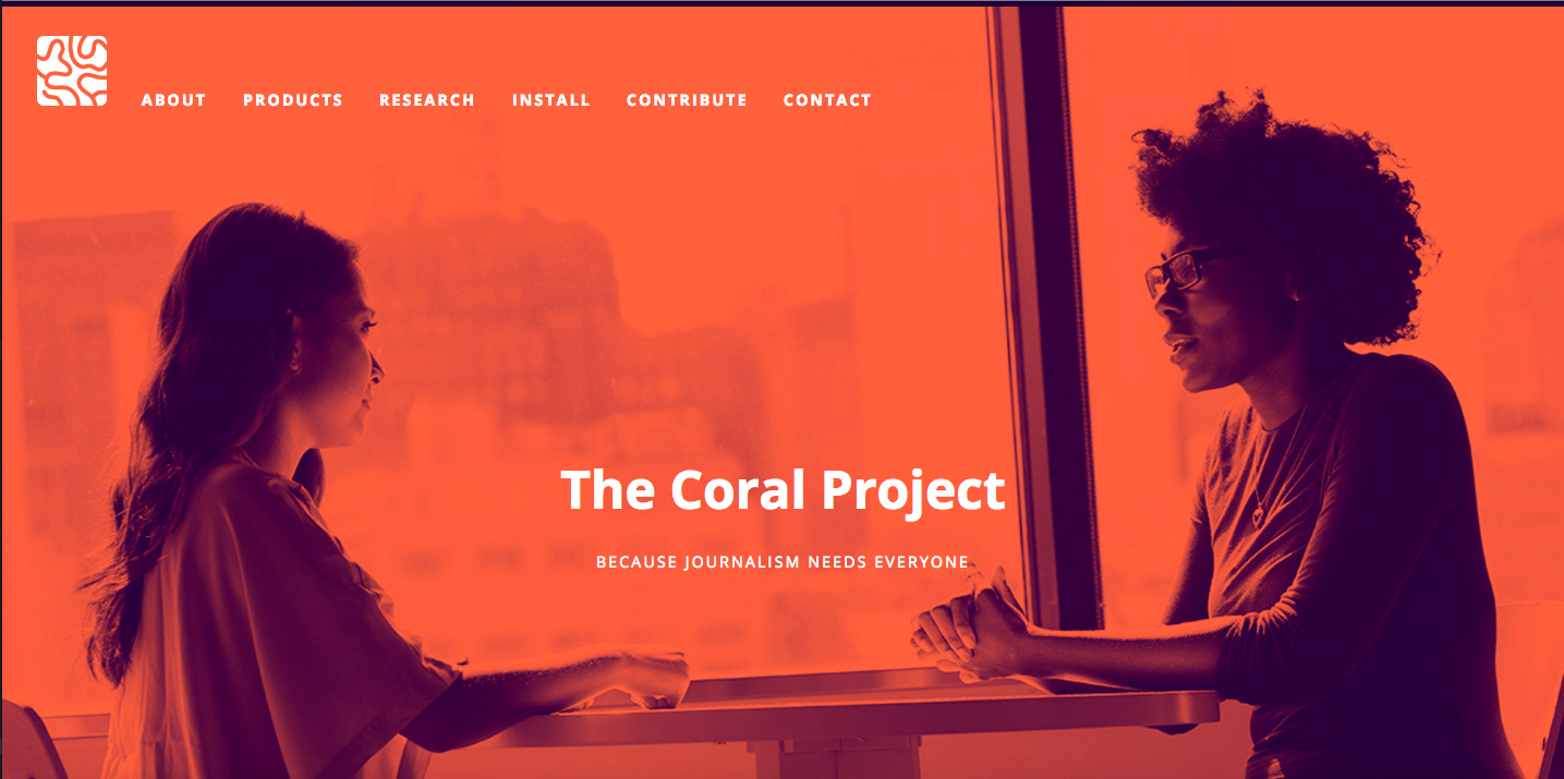 coral landing page