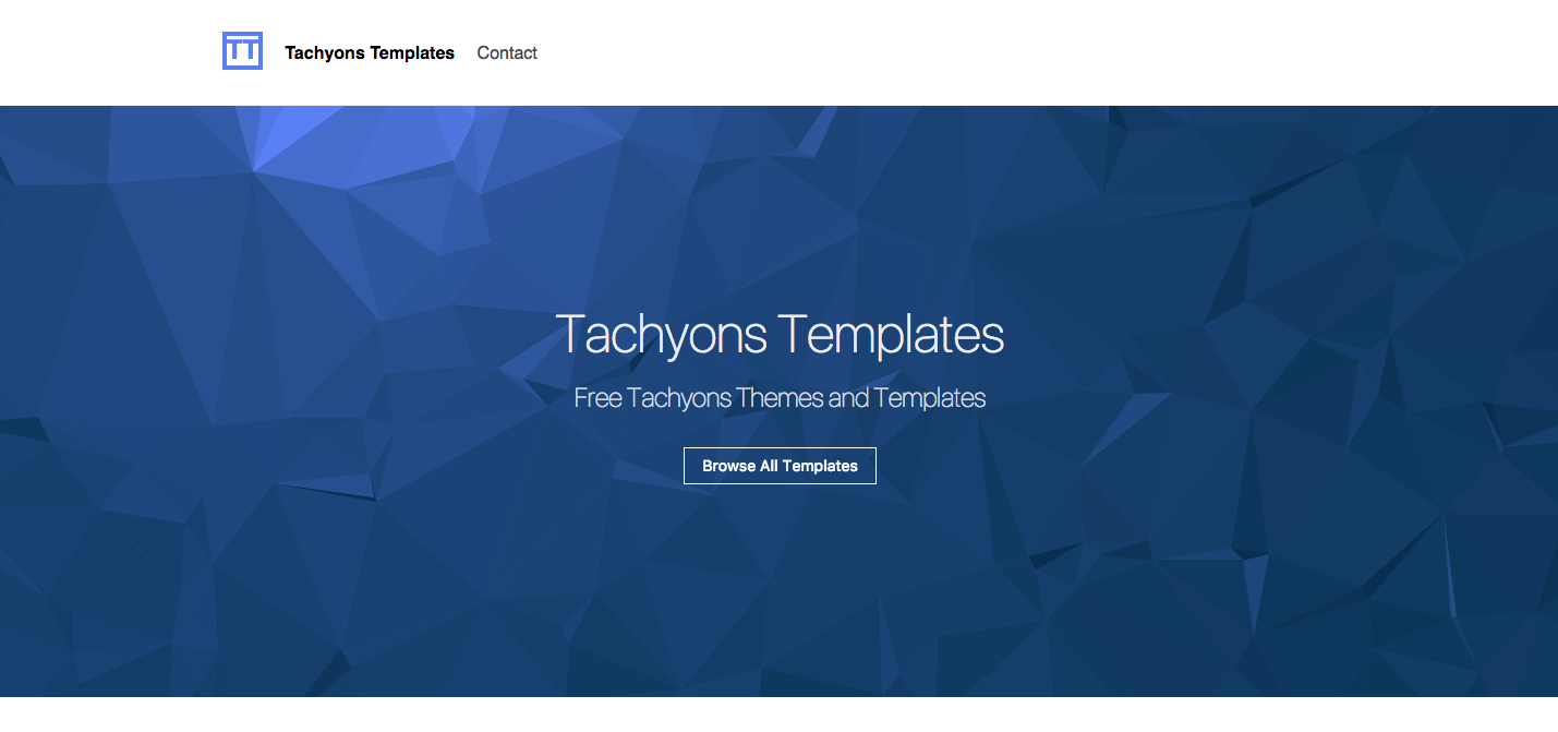 Tachyons Templates landing